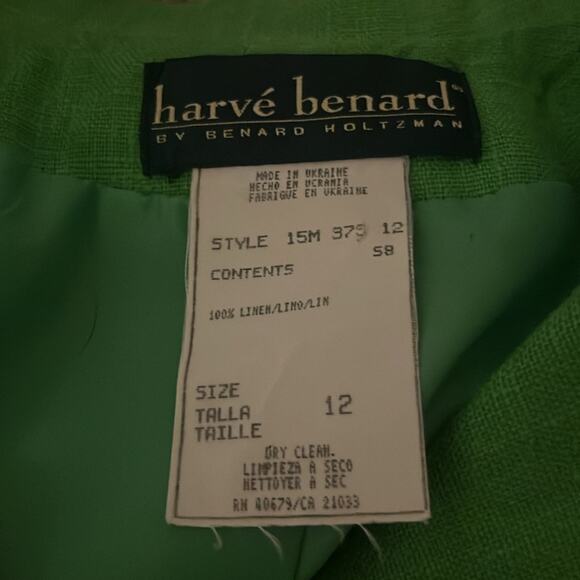 Vtg Citrus Green Linen Button Front Minimalist Feminine Jacket 12 - Picture 5 of 5